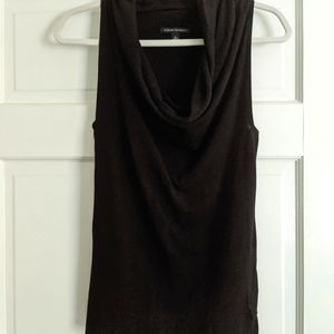 Cowl neck sleeveless shirt